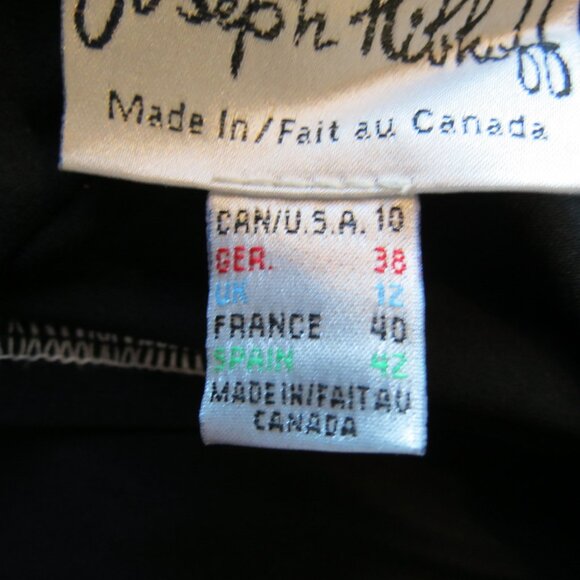 Joseph Ribkoff Black Bias Cut High Low Knit Skirt Size 10 - Picture 7 of 8